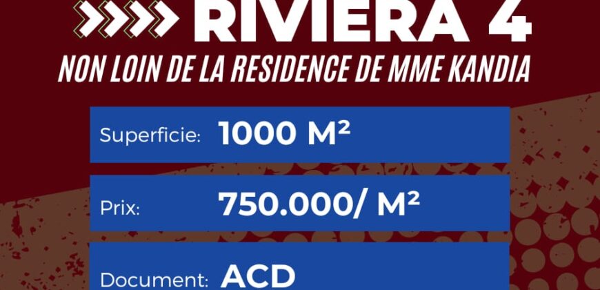 VENTE DE TERRAIN COCODY RIVIERA 4