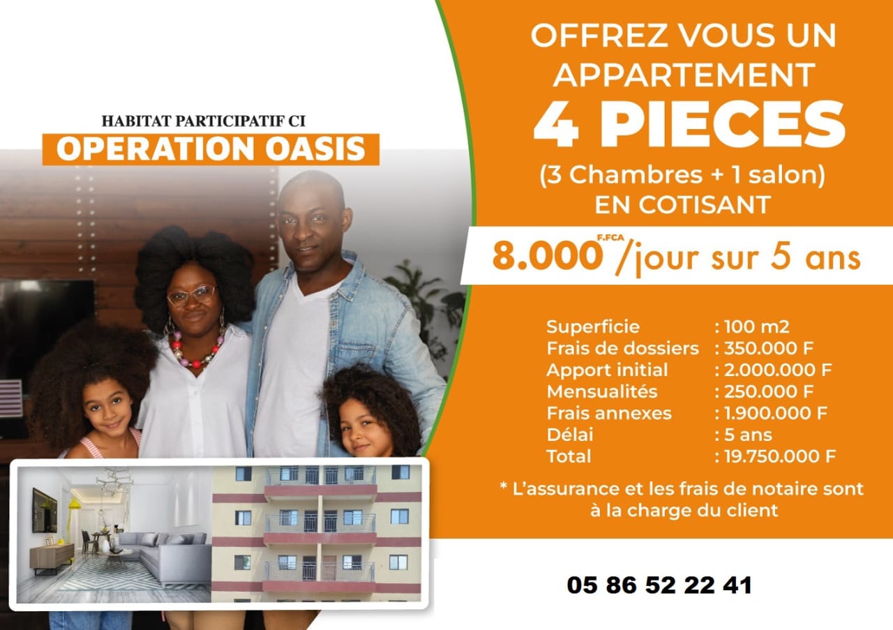 Immeuble d&rsquo;appartements à vendre – Anani, Port-Bouët