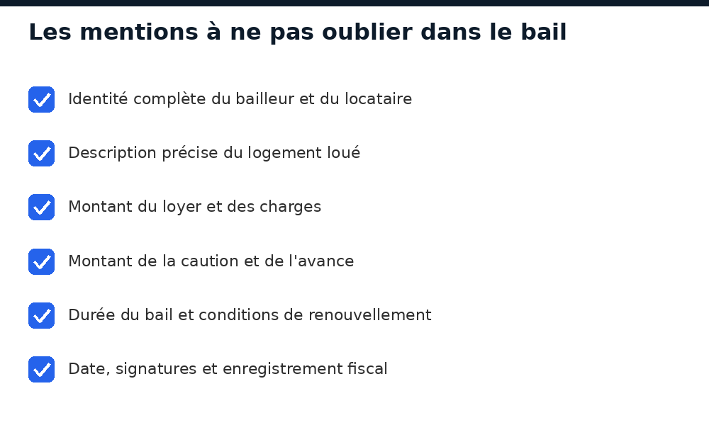 Checklist des mentions obligatoires d'un bail d'habitation en Côte d'Ivoire
