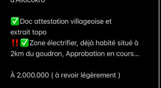 Terrain 600 m² à vendre – Bouaké