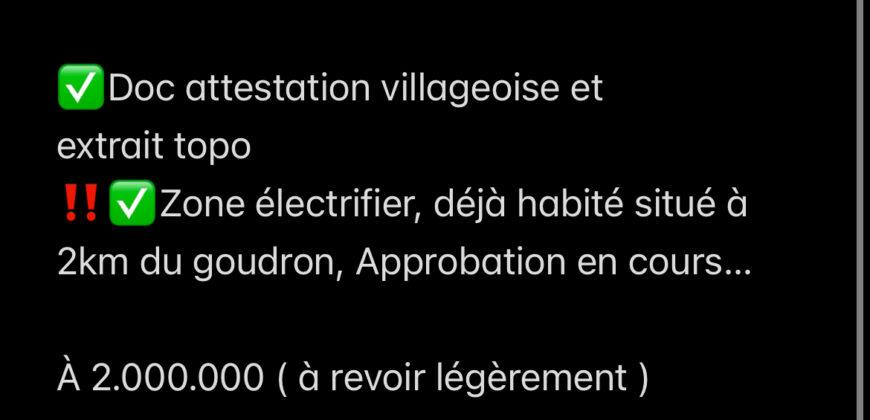 Terrain 600 m² à vendre – Bouaké