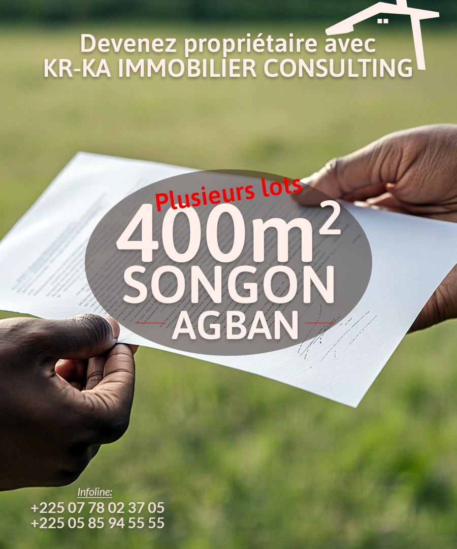 Terrain 400 m² à vendre – Songon, Abidjan