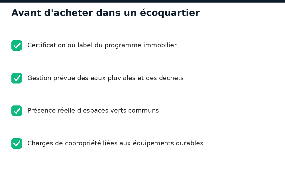 Checklist avant d'acheter un logement dans un écoquartier à Abidjan