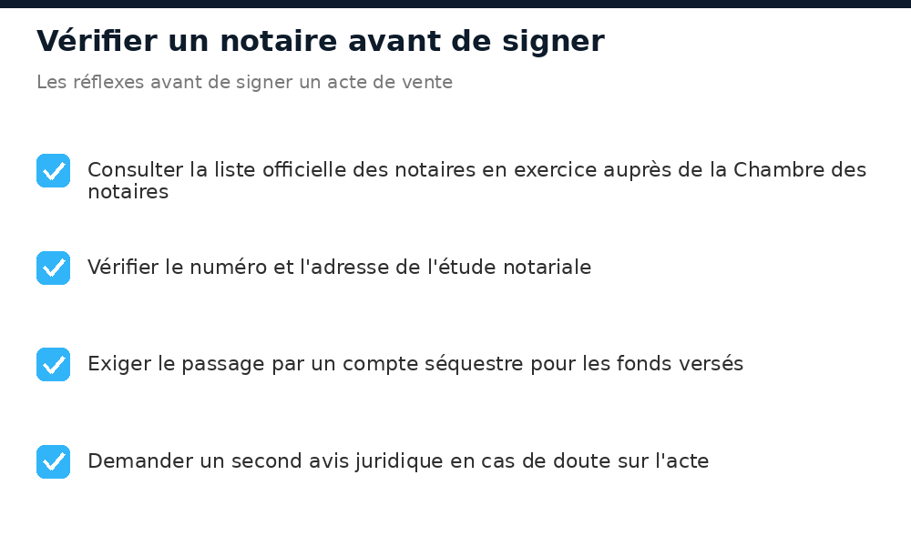 Checklist : comment vérifier l'habilitation d'un notaire avant de signer un acte de vente en Côte d'Ivoire